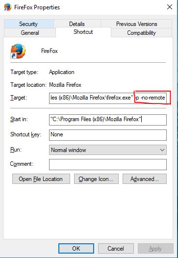 cách tạo nhiều profile trong Firefox