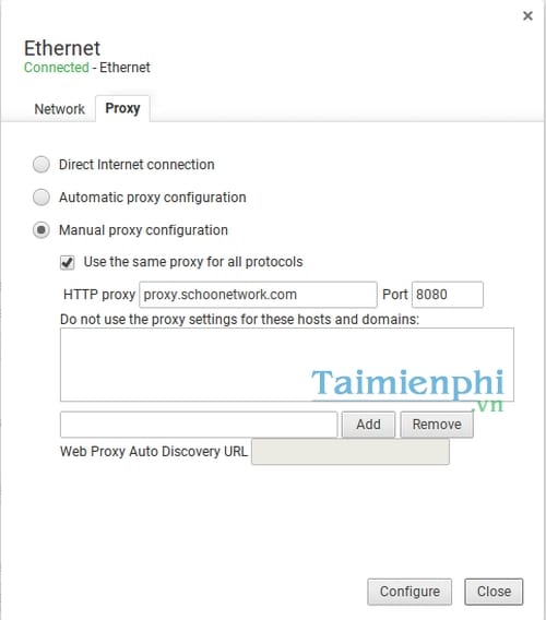 Hướng thiết lập máy chủ proxy cho chromebook 5