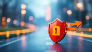 Illustration of safety and speed in internet access.