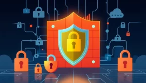 Mô tả hình ảnh về an ninh mạng và bảo vệ website.