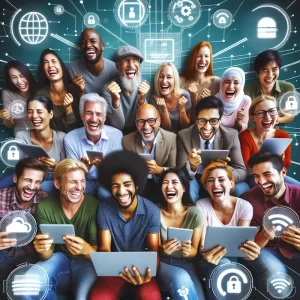 Hình ảnh thể hiện người dùng lướt internet với proxy nhanh và an toàn.