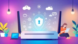 Hình ảnh biểu trưng cho kết nối internet nhanh và bảo mật.