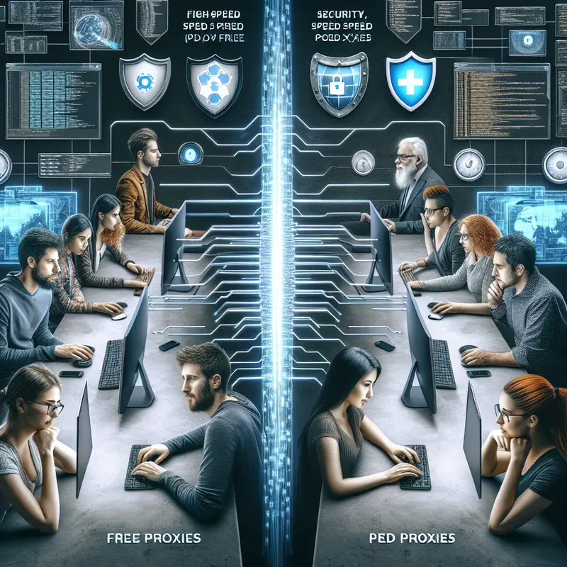 Sự so sánh giữa proxy miễn phí và proxy trả phí cho người dùng hiện đại.