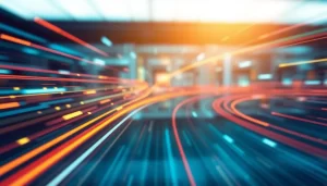 Abstract representation of high-speed internet and secure connections through proxy services.