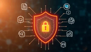 Mô tả hình ảnh về bảo mật mạng với biểu tượng proxy whitelisting.