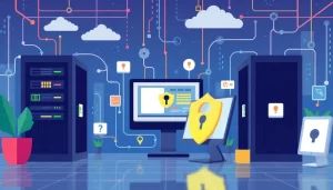 Một bức tranh minh họa sự an toàn trong quảng cáo kỹ thuật số với sự hỗ trợ của proxy.