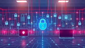 Minh họa hạ tầng mạng an toàn với các biện pháp bảo mật.