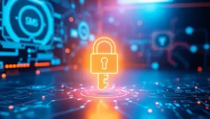 Hình ảnh biểu tượng của một chiếc chìa khóa phát sáng, đại diện cho cơ hội và bảo mật trong quản lý internet.