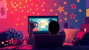 Minh họa niềm vui khi xem phim trực tuyến với sự trợ giúp của proxy.