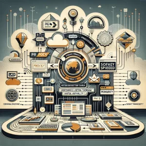 Hình ảnh minh họa cho công nghệ proxy hỗ trợ bảo mật và tăng tốc truy cập.