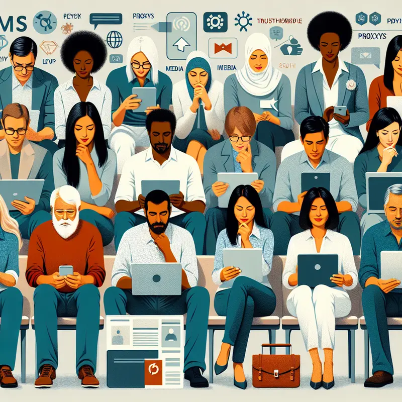 Một nhóm người cảm thấy thoải mái khi sử dụng dịch vụ proxy.