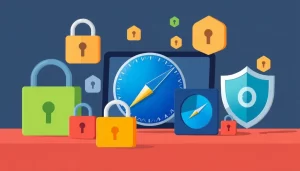 Hình ảnh thể hiện bảo mật và quyền riêng tư trên trình duyệt Safari.