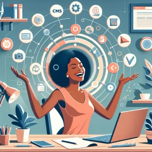Hình ảnh của một freelancer thành công, thể hiện sự hài lòng trong công việc.