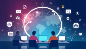 Hình ảnh phản ánh sự kết nối và tương tác của influencers qua proxy.