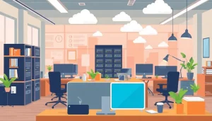 Hình ảnh đại diện cho hoạt động doanh nghiệp năng động với công nghệ VPS.