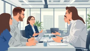 Đội ngũ chuyên nghiệp thảo luận về giải pháp VPS.