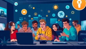 Hình ảnh nhóm game thủ đang chơi game online với sự hỗ trợ của VPS.